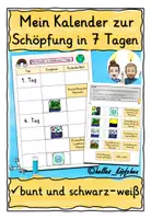 Vorschau - Stundenentwürfe - Schöpfung Bibelgeschichte Religion KALENDER BASTELN - Deckblatt