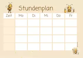 Vorschau - Anderer Materialtyp - Stundenplan Bienenklasse 4, 5 und 6 Stunden - Seite 3