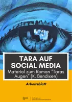 Vorschau - Arbeitsblätter - Social Media Beitrag Tara zu dem Roman "Taras Augen" - Deckblatt