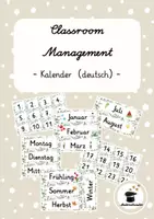 Vorschau - Präsentationen/Tafelbilder - Kalender - Datum, Tage, Monate, Jahr, Jahreszeit (DEUTSCH) - Deckblatt