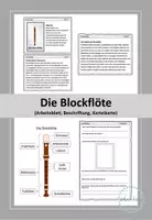 Vorschau - Arbeitsblätter - Die Blockflöte - Deckblatt