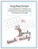 Vorschau - Aufgabenkarten - 4er-Reihe - Übung der 1x1 - Reihen - Deckblatt