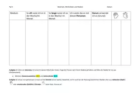 Vorschau - Arbeitsblätter - Medienverhalten reflektieren - Seite 1