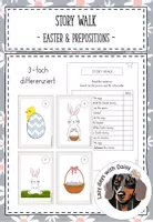 Vorschau - Arbeitsblätter - Story Walk Easter and Prepositions - Deckblatt