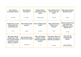 Vorschau - Aufgabenkarten - Quiz zum Roman „Die Welle“ - Deckblatt