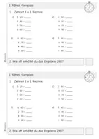 Vorschau - Arbeitsblätter - Mathe Escape Room großes 1x1 Klasse 3/4 - Seite 1