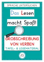 Vorschau - Poster - Großschreibung von Verben. Tafelmaterial zur Einführung - Deckblatt