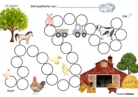 Vorschau - Anderer Materialtyp - Stempelkarten: Bauernhof (Verstärkungs-/Belohnungssystem/Token) - Seite 2