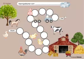 Vorschau - Anderer Materialtyp - Stempelkarten: Bauernhof (Verstärkungs-/Belohnungssystem/Token) - Seite 3