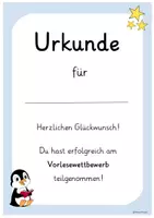 Vorschau - Anderer Materialtyp - Urkunde Vorlesen/ Vorlesewettbewerb - Seite 2