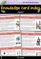 Vorschau - Stationenlernen - Knowledge card index - Japan (English) - Deckblatt