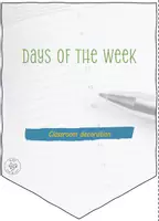 Vorschau - Poster - Classroom Decoration: The days of a week! - Deckblatt