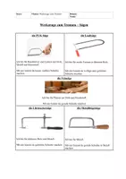 Vorschau - Stundenentwürfe - Materialpaket - Trennen und Sägen - Deckblatt