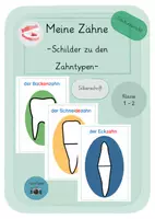 Vorschau - Poster - Meine Zähne - Schilder für die 1./2. Klasse - Deckblatt