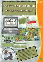 Vorschau - Spiele - interaktive Lesespur, Lesespurgeschichte, Spurensuche im Zoo, 3. Klasse, 4. Klasse, 5. Klasse - Deckblatt