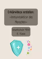 Vorschau - Arbeitsblätter - Erklärvideos erstellen: Immunreaktion - Deckblatt