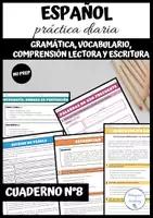 Vista previa - Hojas de trabajo - Cuaderno completo de español 8/9 - Portada