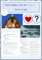 Vorschau - Stundenentwürfe - Sturmstillung nach Mk 4,35 - 41 - Thema Angst - Deckblatt