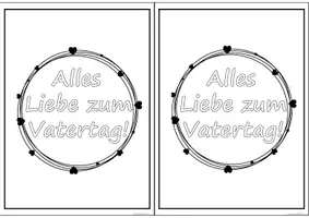 Vorschau - Mal- und Bastelvorlagen - Vatertag - 10 Grußkarten, Ausmalbilder, Malvorlagen - Seite 3