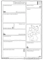 Vorschau - Arbeitsblätter - Hamburg vorstellen mit Steckbrief (Bundesland Arbeitsblatt & Poster) - Seite 1