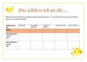 Vorschau - Fördermaterial/Inklusion - positive Verstärkung: Das schätze ich an dir (Rückmeldebogen) - Seite 2