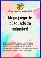 Vista previa - Juegos / Gamificación - Mega juego de búsqueda de animales - página 1