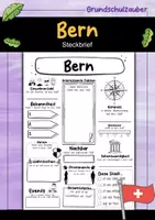 Vorschau - Arbeitsblätter - Bern Steckbrief - Stadt in der Schweiz (Deutsch) - Deckblatt
