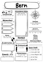 Vorschau - Arbeitsblätter - Bern Steckbrief - Stadt in der Schweiz (Deutsch) - Seite 1