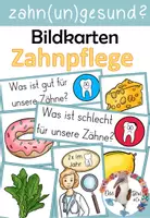 Vorschau - Präsentationen/Tafelbilder - Zähne - Bildkarten - Was tut unseren Zähnen gut? - Deckblatt