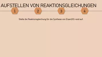 Vorschau - Präsentationen/Tafelbilder - Aufstellen von Reaktionsgleichungen - Eisen(III)-oxid - Seite 3