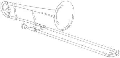 Vorschau - Mal- und Bastelvorlagen - Instrumentenbild Posaune (detailliert und realistisch) - Seite 3