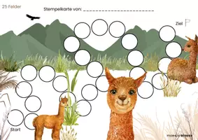 Vorschau - Anderer Materialtyp - Stempelkarten: Klassentier Lama / Alpaka (Verstärkungs-/Belohnungssystem/Token) - Seite 2