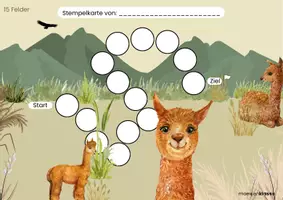 Vorschau - Anderer Materialtyp - Stempelkarten: Klassentier Lama / Alpaka (Verstärkungs-/Belohnungssystem/Token) - Seite 3