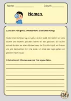 Vorschau - Arbeitsblätter - Nomen - Deckblatt