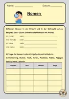 Vorschau - Arbeitsblätter - Nomen - Seite 1