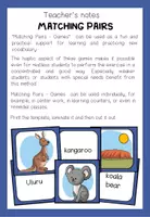 Vista previa - Juegos / Gamificación - AUSTRALIA - Matching Pairs - página 1