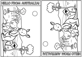 Vista previa - Hojas de trabajo - AUSTRALIA - Let's write a postcard! - página 1
