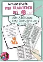 Vorschau - Arbeitsblätter - Trainingsheft Additionen im ZR 20 Platzhalter ? + E = ZE - Deckblatt
