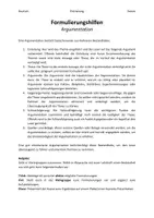 Vorschau - Arbeitsblätter - Formulierungshilfen Argumentation - Gruppenarbeit - Seite 1