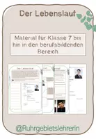 Vorschau - Arbeitsblätter - Lebenslauf schreiben - Bewerbung - Seite 1