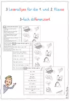 Vorschau - Arbeitsblätter - 3 Leserallyes dreifach differenziert - Deckblatt