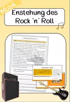Vorschau - Arbeitsblätter - Einführungsstunde zur Entstehung des Rock ´n´ Roll - Deckblatt