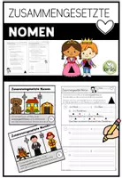 Vorschau - Arbeitsblätter - Kartei: Zusammengesetzte Nomen - Wortarten - Freiarbeits- und Übungsmaterial - Deckblatt