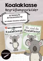 Vorschau - Bildkarten - Koalaklasse| Begrüßungsschilder/Türschilder - Deckblatt