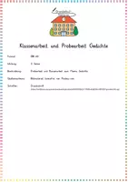 Vorschau - Arbeitsblätter - Gedichte: Klassenarbeit & Probe (Test) - Deutsch - Kl. 3/4 (Reime & Merkmale) - Seite 1