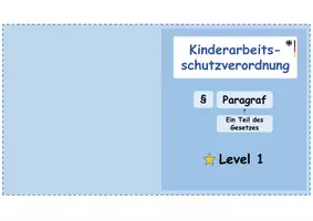 Vorschau - Bildkarten - Jugendarbeitsschutzgesetz und Kinderarbeitsschutzverordnung - Seite 1