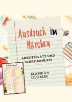 Vorschau - Arbeitsblätter - Märchen: Ausdruck, Wortschatzliste und Höflichkeitsform - Deckblatt