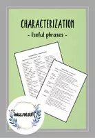 Vorschau - Merkblätter - Characterization - useful phrases - language support - Charakteranalyse - Deckblatt