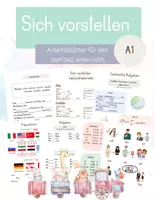 Vorschau - Arbeitsblätter - Sich vorstellen - Arbeitsblätter für DaF/ DaZ (A1 - Deckblatt