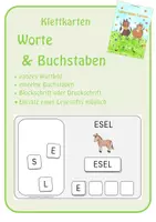Vorschau - Stationenlernen - Klettkarten: Worte & Buchstaben (Abläufe/Reihenfolgen erlernen) - Deckblatt